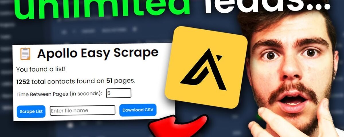 How I Scrape UNLIMITED Leads From Apollo.io for FREE Updated 2024