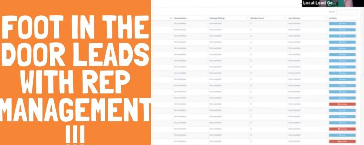 Using Rep Management For Your Own Lead Gen Prospecting