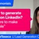 Natasha V – How to generate leads on LinkedIn