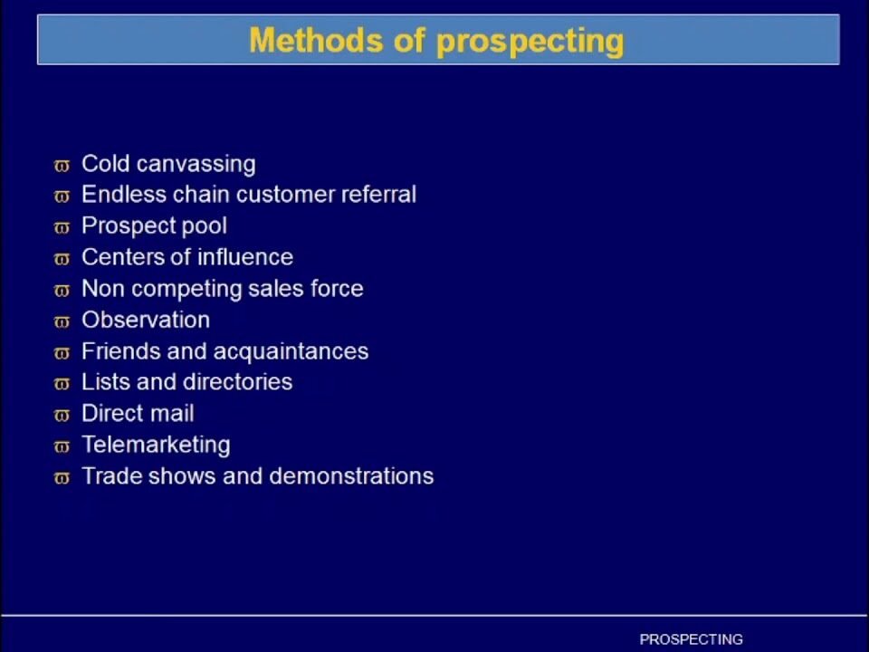 prospecting methods